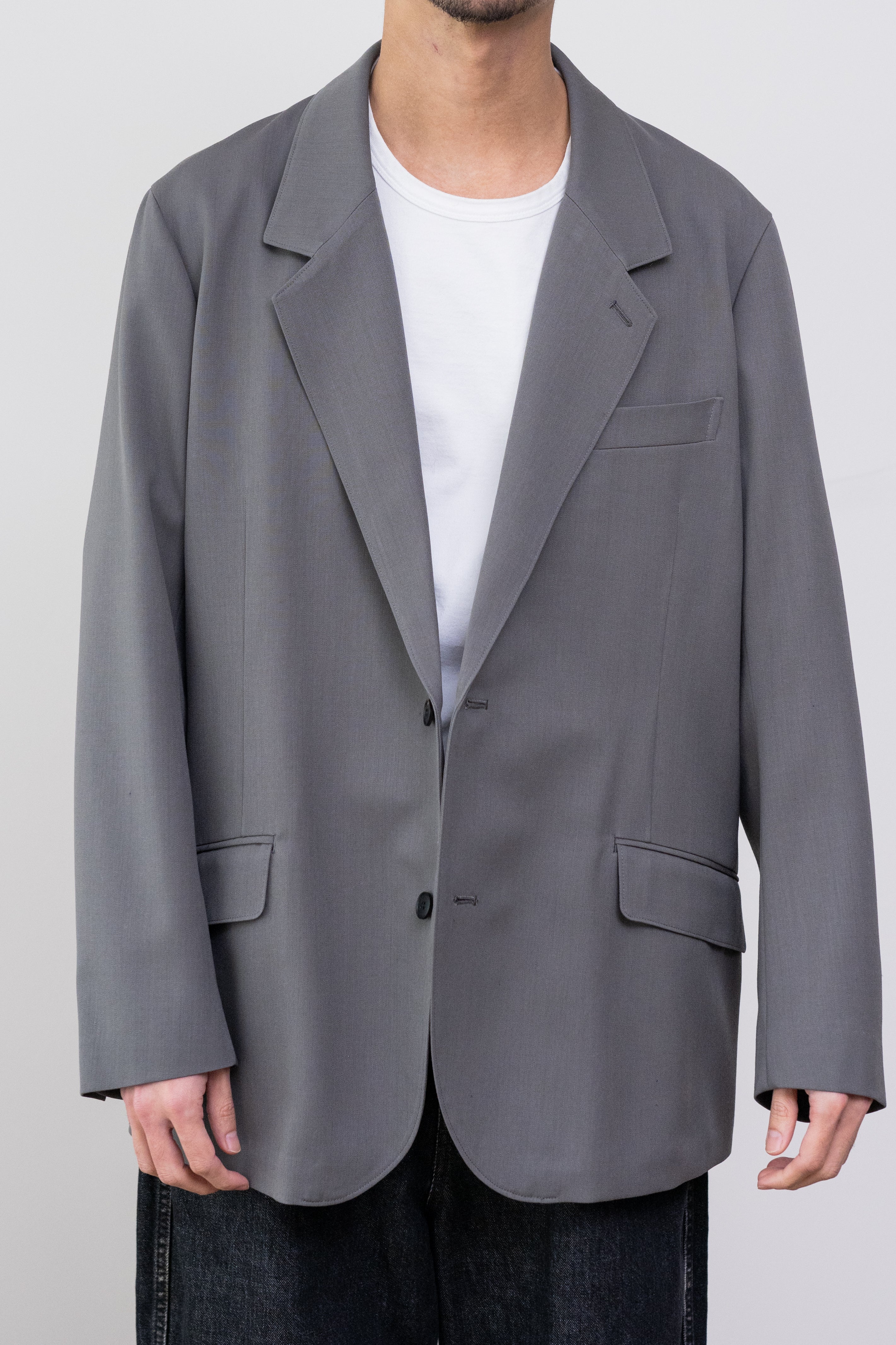 Ganshin wool gabardine - Dawson (Grey khaki)