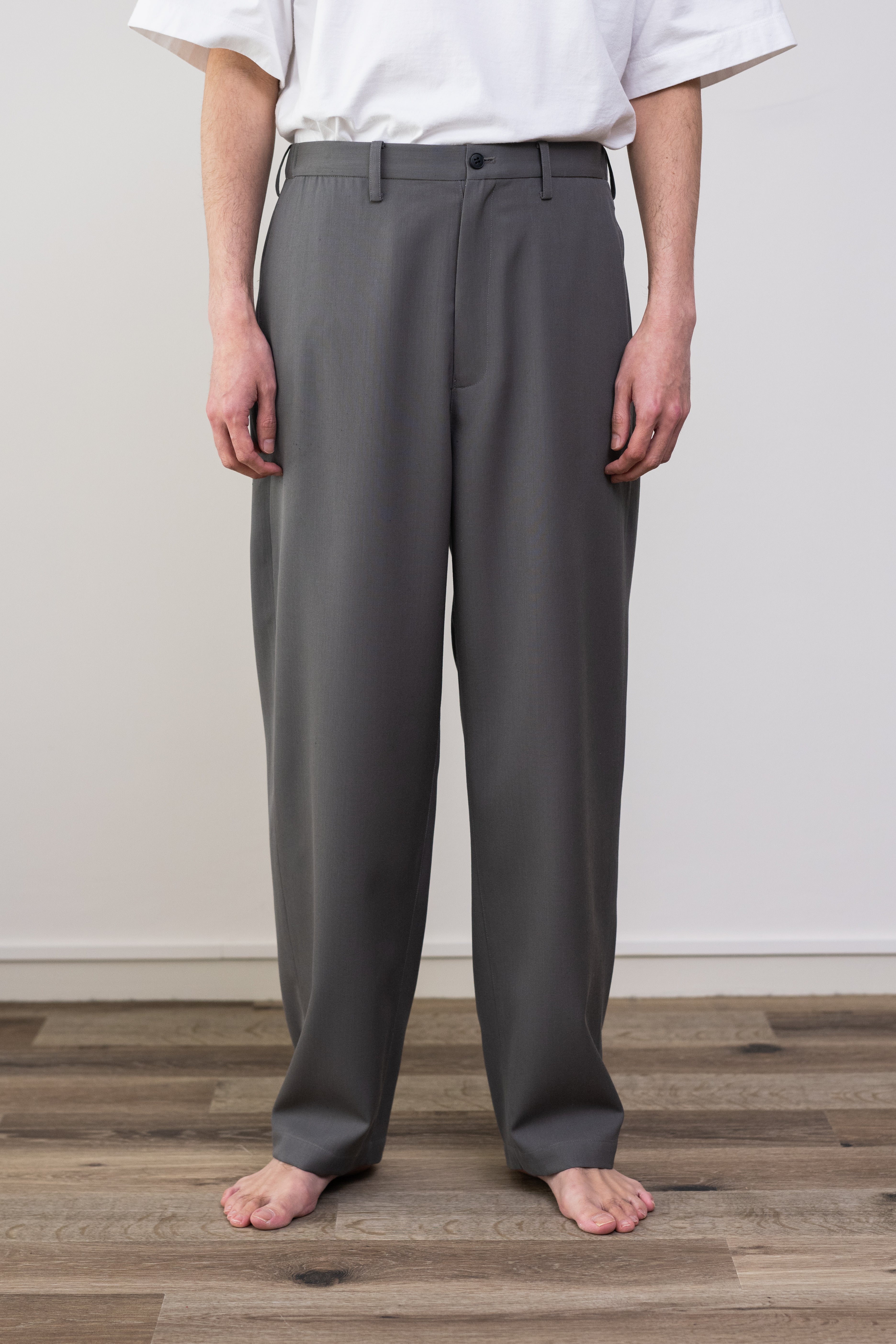 Ganshin wool gabardine - Jonk (Grey khaki)