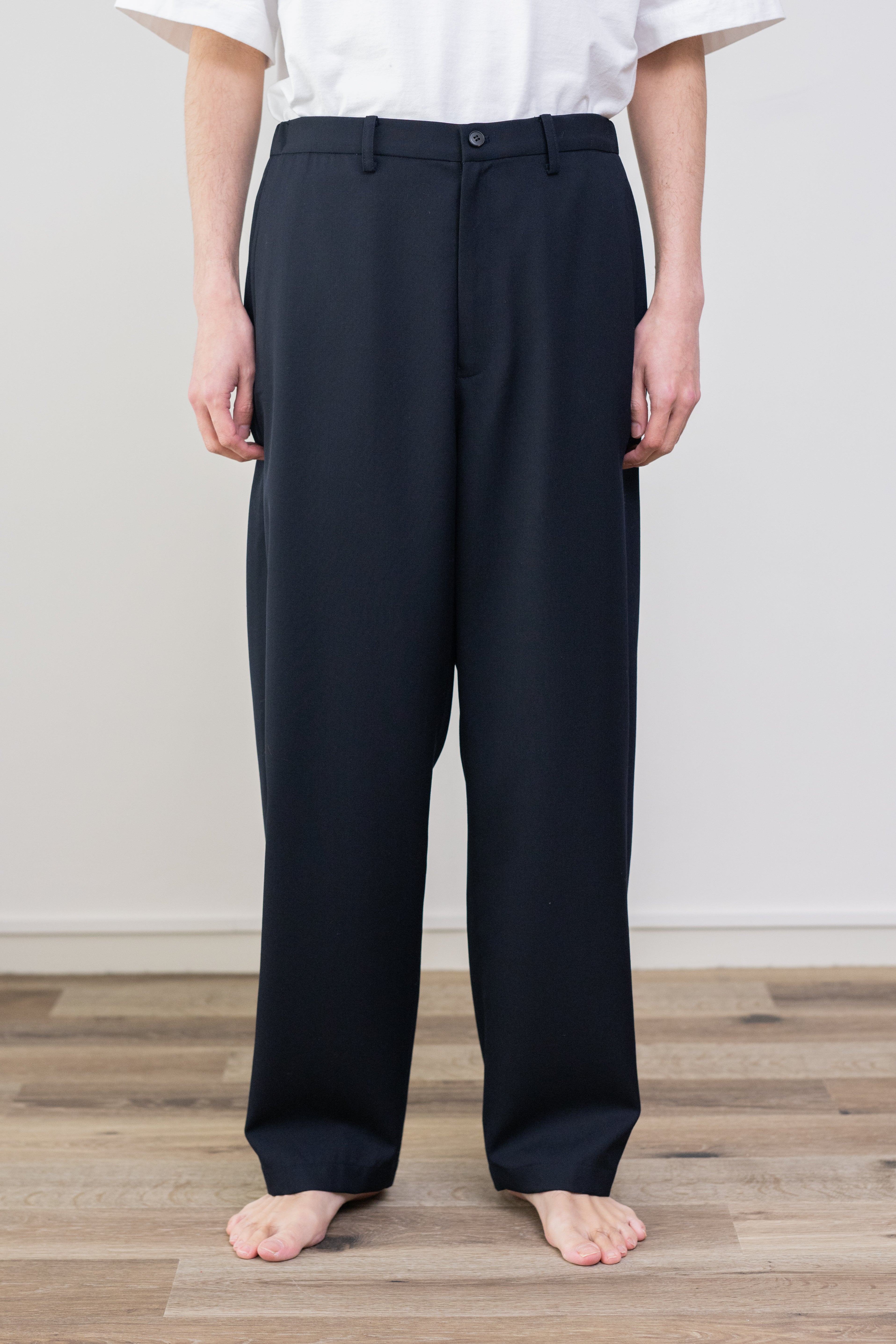 Ganshin wool gabardine - Jonk (Navy blue)