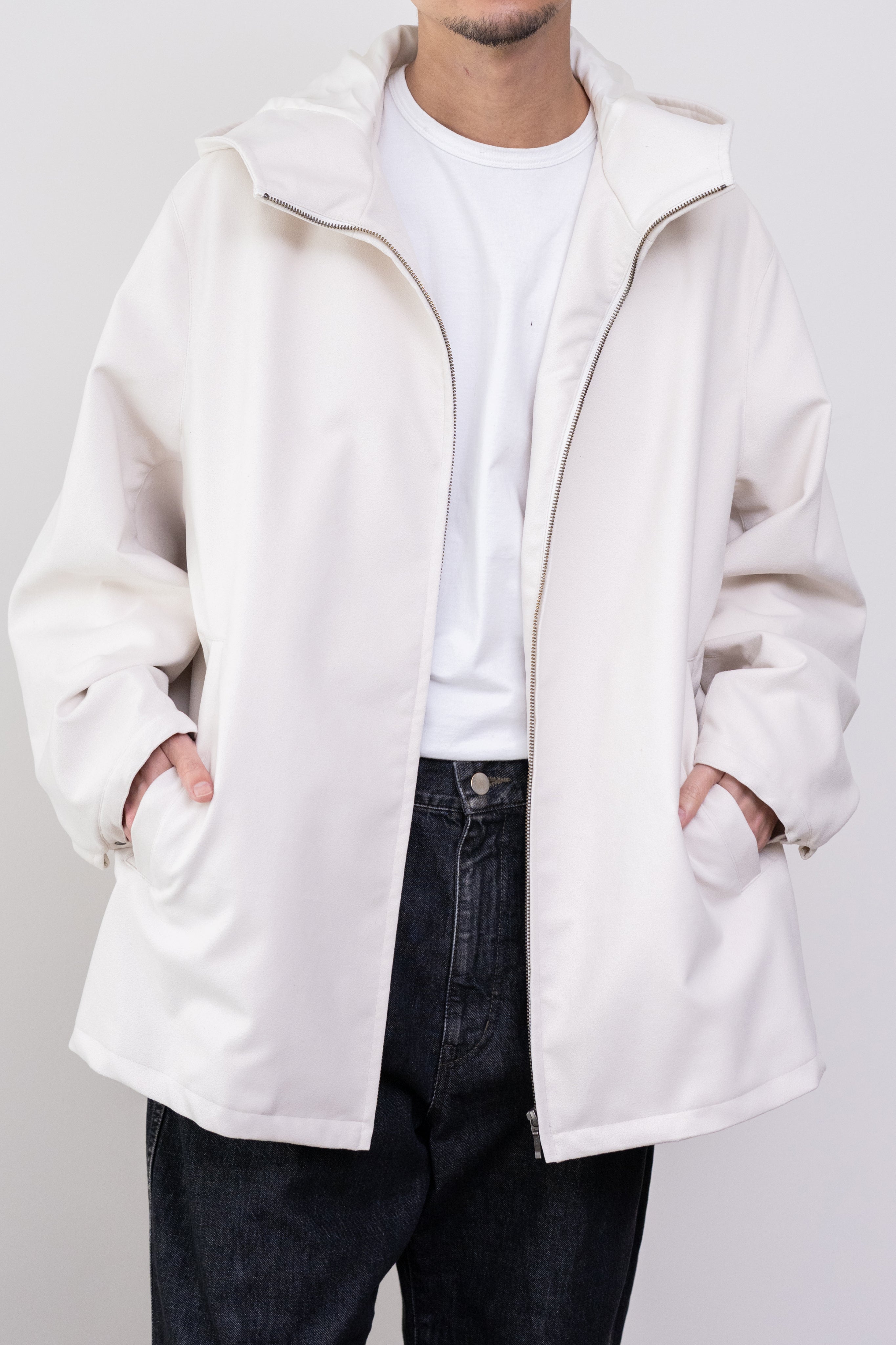 Microfiber leather - Patrick (Milky white)