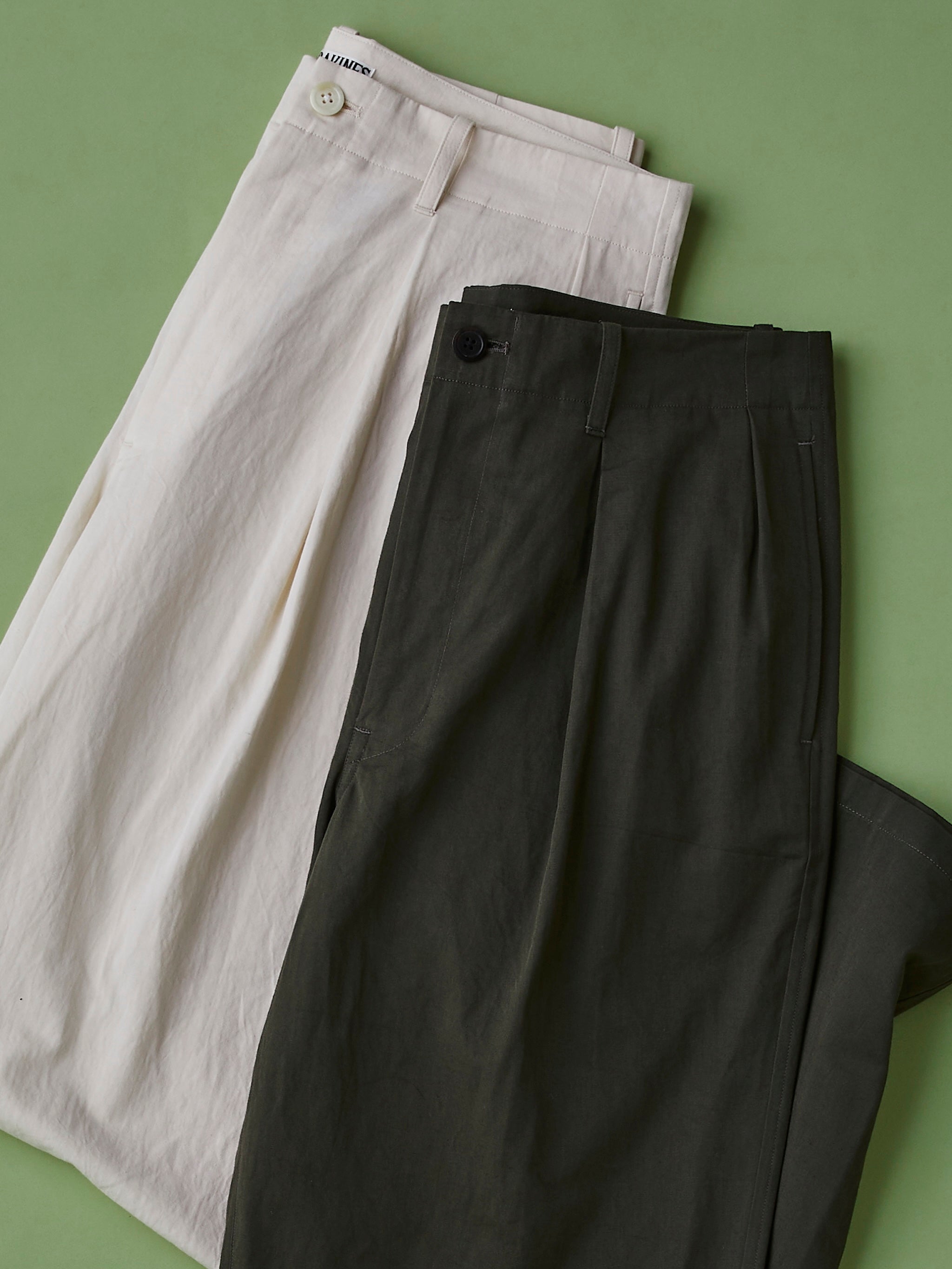C×L Chino natural washer - Bryan(Olive green)