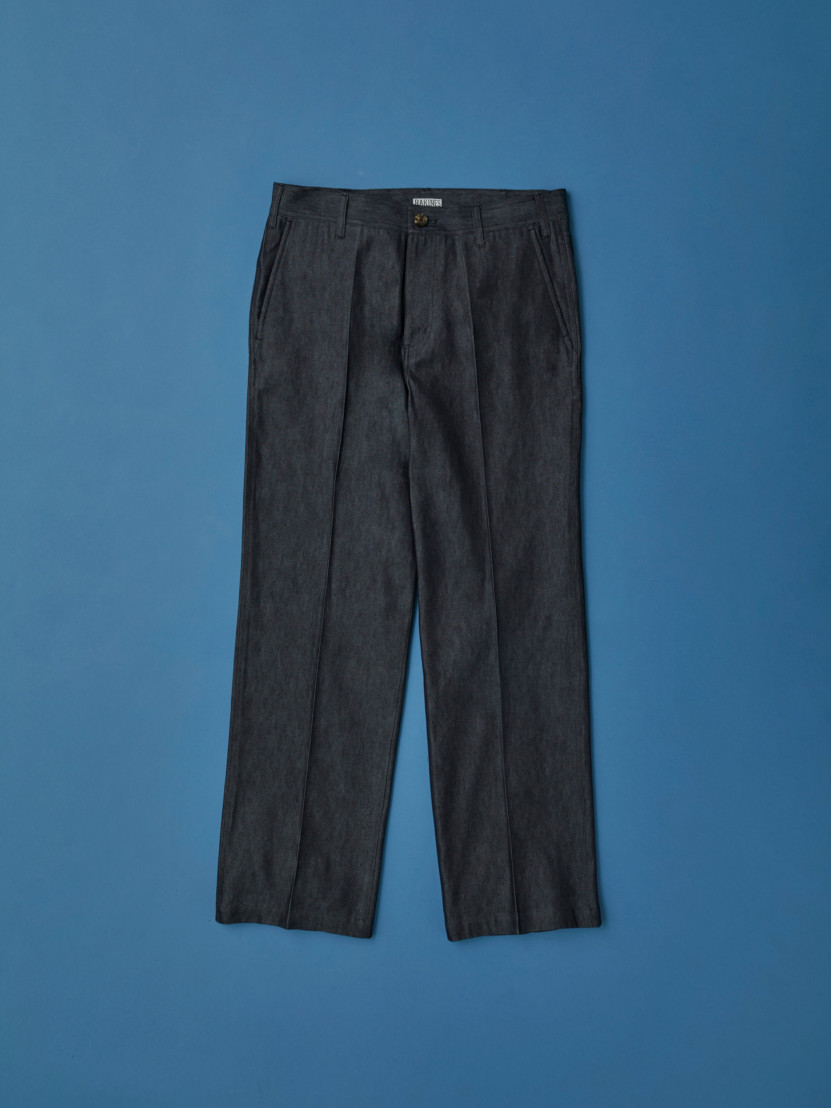 Silk denim 478 type pants（Shiny navy）