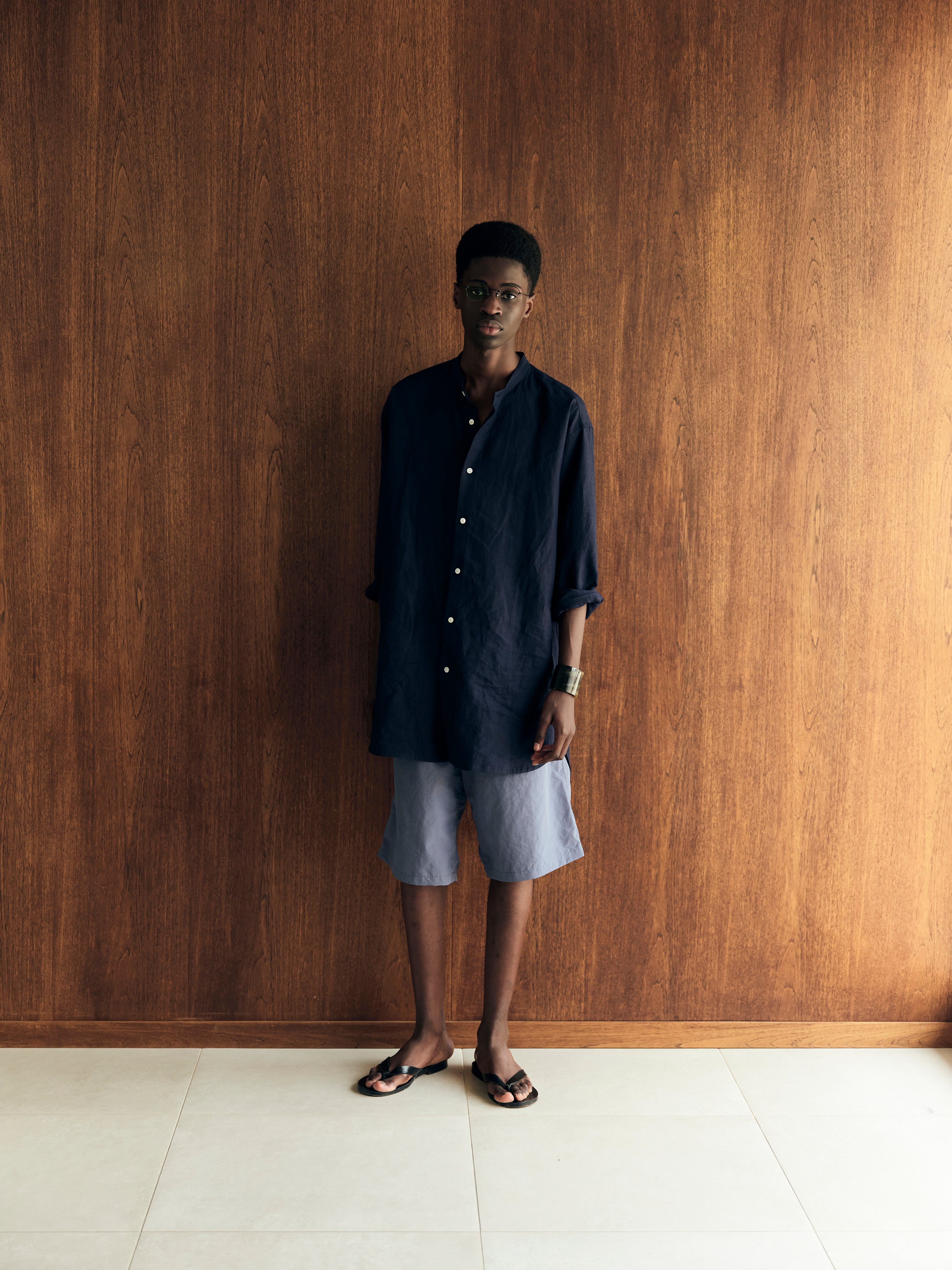 Hassui popline Bulky easy shorts（Cambridge blue）