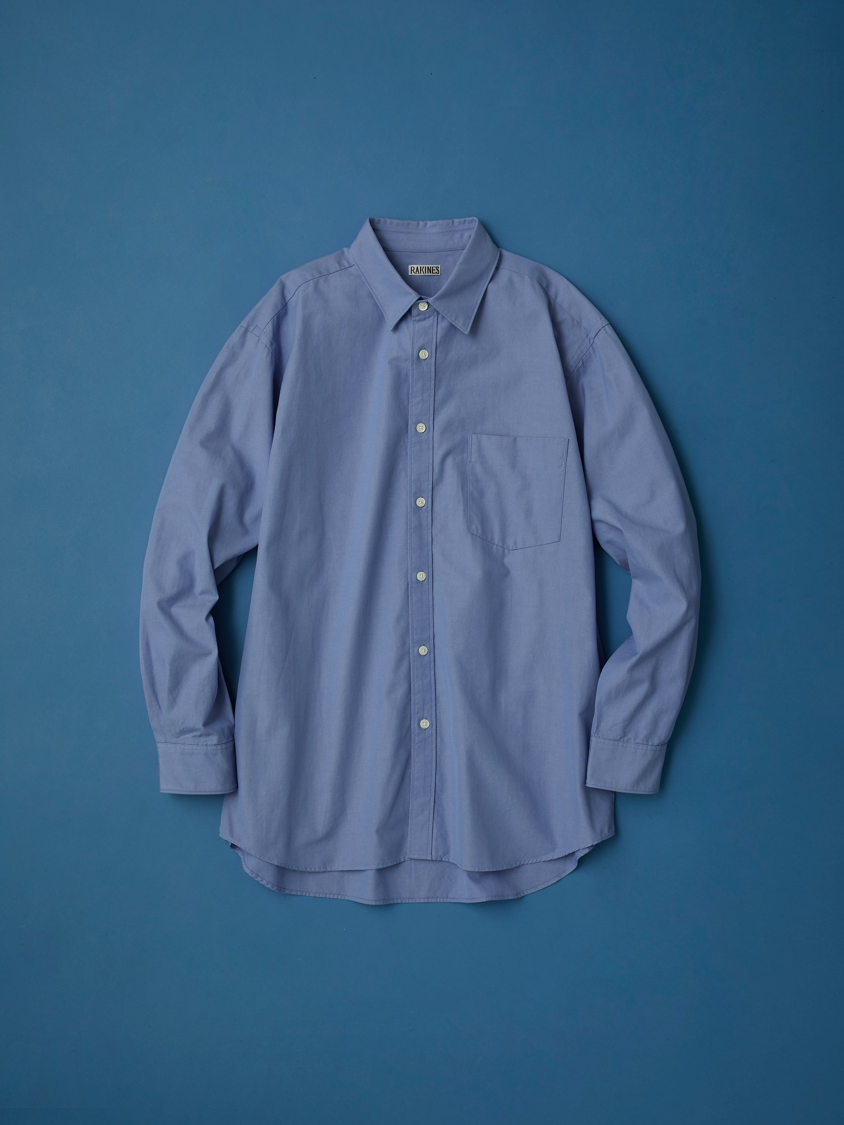 Simpson's poplin R shirt（Wedgewood Blue）