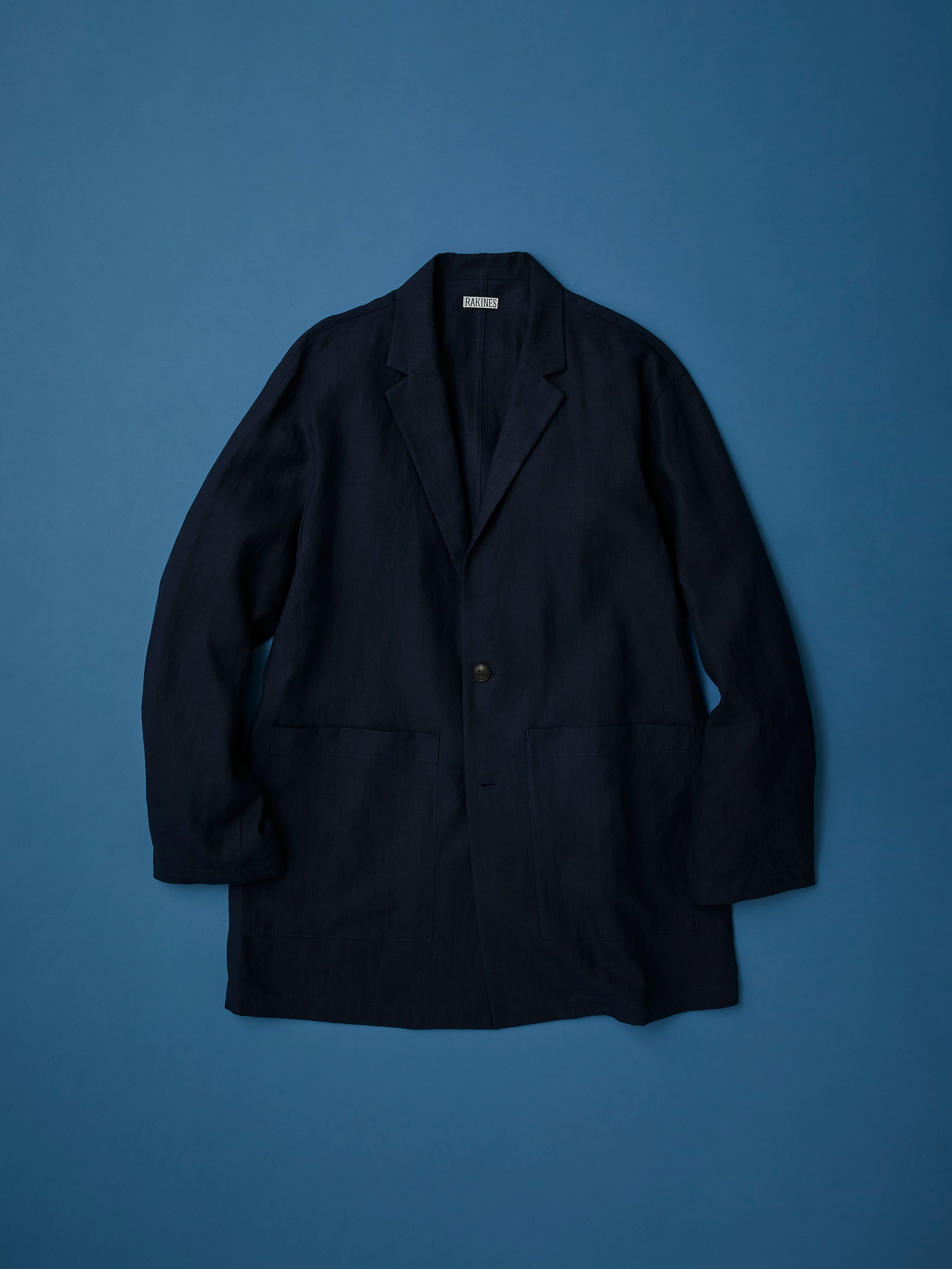 High count fine linen Stranger jacket（Navy blue）