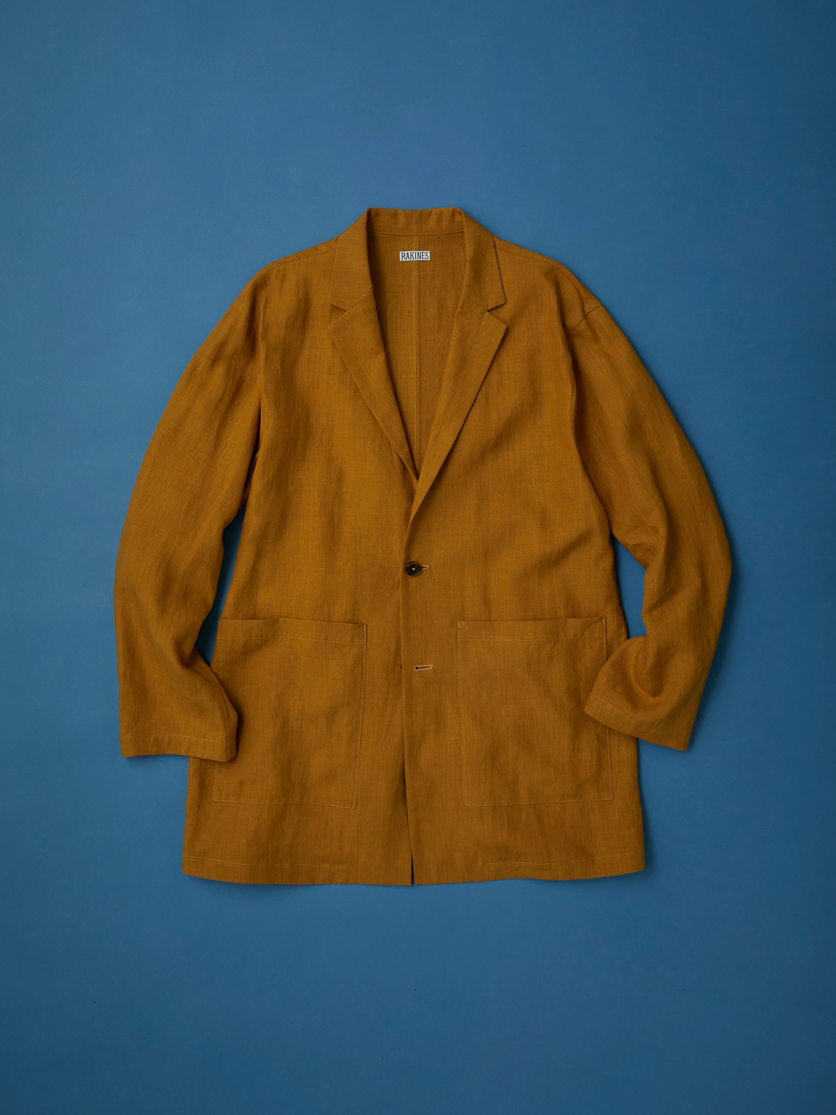 High count fine linen Stranger jacket（Marigold）